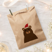 可愛いサンタベアークリスマスサック、休日 フェイバーバッグ (クリップ留めされた状態)