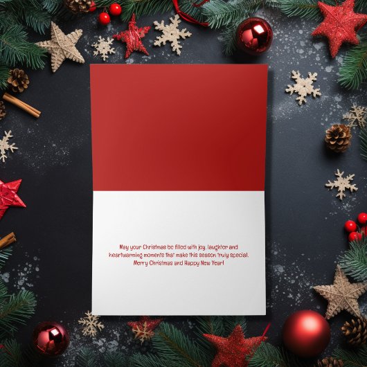 可愛いサンタ犬と猫と明るいメリークリスマス シーズンカード