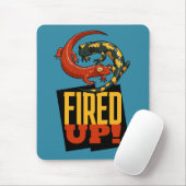 可愛いサンダースが燃え上がった!漫画やる気を起こさせる マウスパッド (マウス)