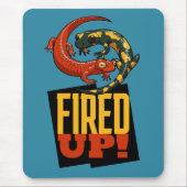 可愛いサンダースが燃え上がった!漫画やる気を起こさせる マウスパッド (正面)