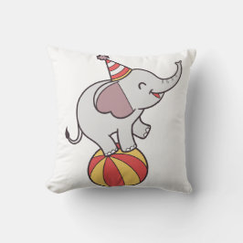 可愛いサーカス象オンボール – 誕生日パーティイリュウ クッション