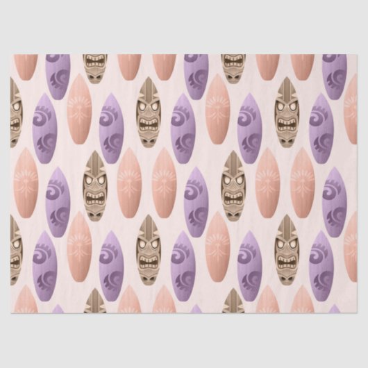 可愛いサーフカラフルボードの切り離し 薄葉紙 (正面)