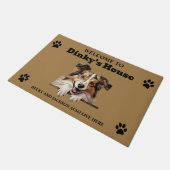 可愛いシェットランドシェプドッグ犬の写真 ドアマット (アングル)