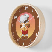 可愛いシェフのクマ好きキッチン 壁時計 (傾斜)