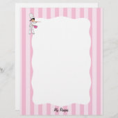 可愛いシェフレシピページ用バインダー (正面/裏面)