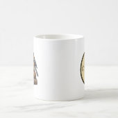 可愛いシジュウカラの鳥好きな本好きのためのモノグラム追加  コーヒーマグカップ (中央)