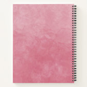 可愛いシックなガーリー水モダン色の洗浄赤面ピンク ノートブック (裏面)