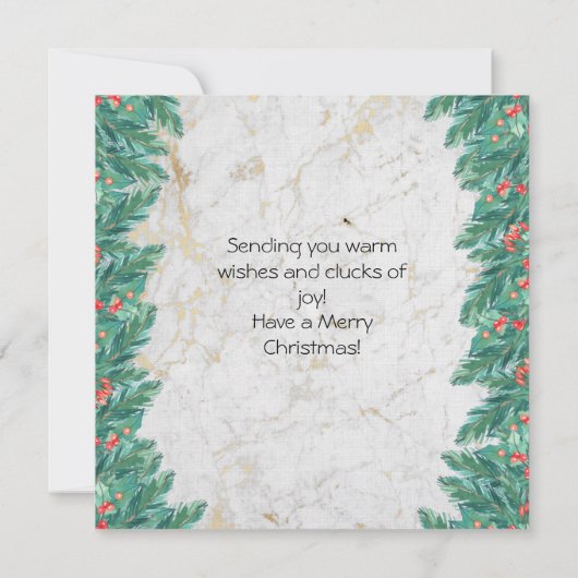 可愛いシックなクリスマス カード (裏面)