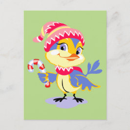 可愛いシックなクリスマス シーズンポストカード