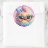 可愛いシックのシール ラウンドシール (バッグ)