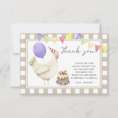 可愛いシックの誕生日パ感謝していーティ サンキューカード (正面)