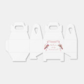 可愛いシックカスタムな花嫁プロポーズピンクリボン フェイバーボックス (折り畳みなし)