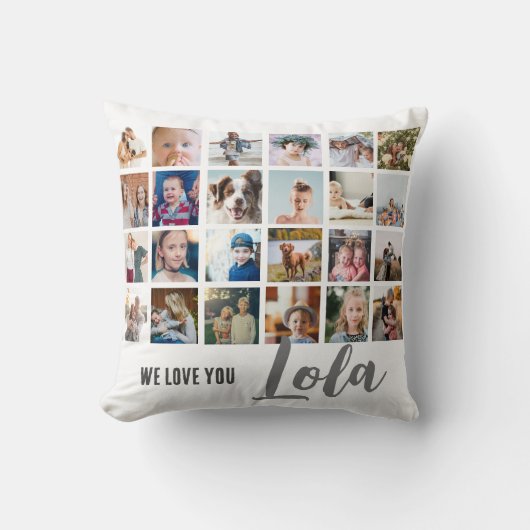 可愛いシック我々愛するロラ写真装飾用クッション クッション (正面)