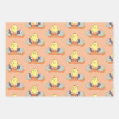 可愛いシック模様イースターラッピング紙シート ラッピングペーパーシート (正面3)