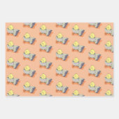 可愛いシック模様イースターラッピング紙シート ラッピングペーパーシート (正面2)