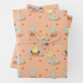 可愛いシック模様イースターラッピング紙シート ラッピングペーパーシート (インサイチュ)