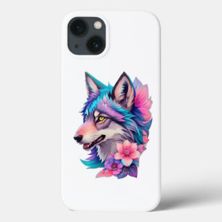 可愛いシベリアのハスキーflowersiPhone / iPadケース iPhone 13ケース