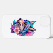 可愛いシベリアのハスキーflowersiPhone / iPadケース Case-Mate iPhoneケース (裏面 (横))