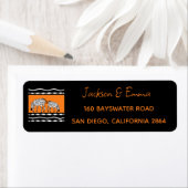 可愛いシマウマ、アフリカパターン差出人住所ラベル ラベル (インサイチュ)