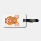 可愛いシャイな漫画の豚の荷物タグ ラゲッジタグ (裏面横)