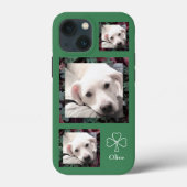 可愛いシャムロックとクローバーのかわいらし子犬の緑のケース Case-Mate iPhoneケース (裏面)