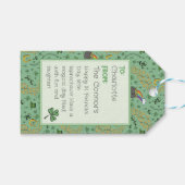 可愛いシャムロックパターンSt patricks dayから ギフトタグ (正面(横))