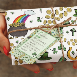 可愛いシャムロックパターンSt patricks dayから ギフトタグ