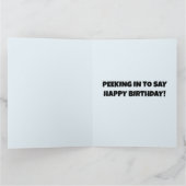 可愛いシャム猫のぞきハッピーバースデー!カード カード (内部)