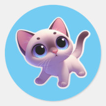 可愛いシャム猫シール