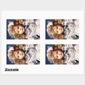 可愛いシャーリー寺院の人形 長方形シール (シート)