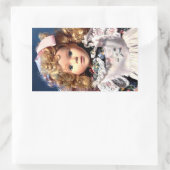 可愛いシャーリー寺院の人形 長方形シール (バッグ)