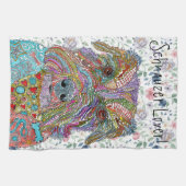 可愛いシュナカラフルーツァーラバーキッチンタオル キッチンタオル (横)