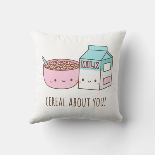 可愛いシリアルのカップルの部屋の装飾 クッション (裏面)
