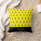 可愛いシルエットアスリートパターン、アフリカアート クッション (ブランケット)