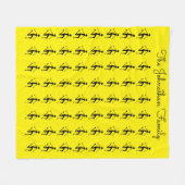 可愛いシルエットアスリートパターン、アフリカアート フリースブランケット (正面(横))