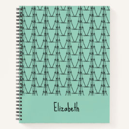 可愛いシルエットパーソナライズされたココナッツツリー ノートブック