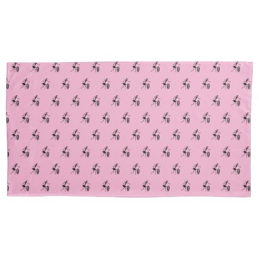 可愛いシルエット感動的ダンサー柄 枕カバー (正面)