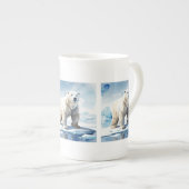 可愛いシロクマ愛好家アルティック ボーンチャイナマグカップ (正面右)