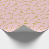 可愛いシンタークラススタフオンライトピンク ラッピングペーパー (角)