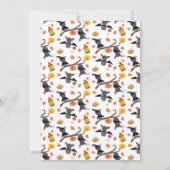 可愛いシンプルこうもりハロウィーンの子どもの2歳の誕生日 招待状 (裏面)