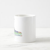 可愛いシンプルとの女の子と蝶コーヒーマグ コーヒーマグカップ (中央)