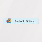 可愛いシンプルと交通名前をカスタムするキッズ ラベル (デザイン1)