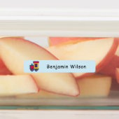 可愛いシンプルと交通名前をカスタムするキッズ ラベル (貼付)