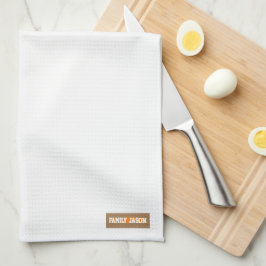 可愛いシンプルと白スタイリッシュい名前 キッチンタオル