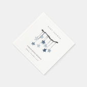 可愛いシンプルアクアブルースターモバイルベビーシャワー スタンダードカクテルナプキン (角)