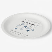 可愛いシンプルアクアブルースターモバイルベビーシャワー ペーパープレート (アングル)