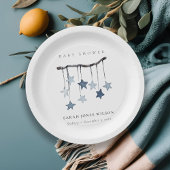 可愛いシンプルアクアブルースターモバイルベビーシャワー ペーパープレート