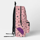 可愛いシンプルコーラルフローラユニコーンinレインコート プリントバックパック (左)