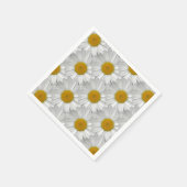 可愛いシンプルデイジー白い花柄 スタンダードカクテルナプキン (角)
