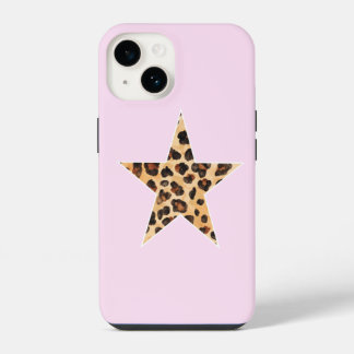 可愛いシンプルプリントチーターのスターピンクiPhoneケース iPhone 14ケース